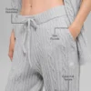 Cable Knit Winter Bliss-byxor – Athletic Heather Grey