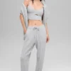 Cable Knit Winter Bliss-byxor – Athletic Heather Grey