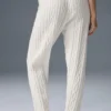 Cable Knit Winter Bliss-byxor – elfenben