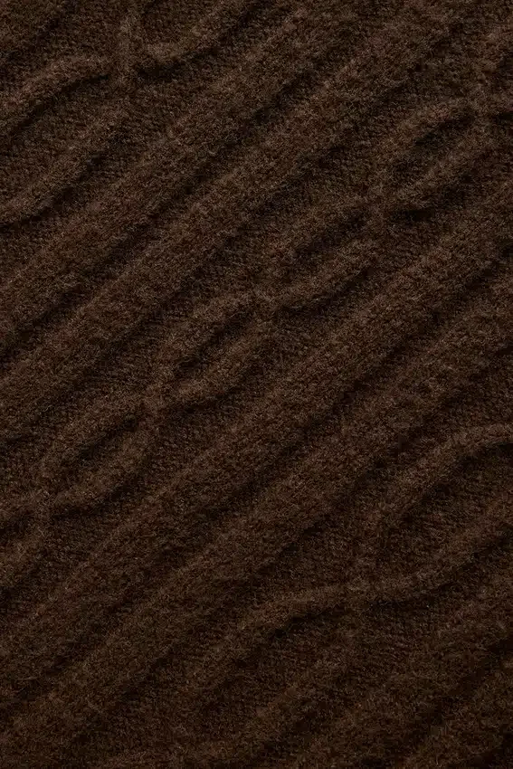 Cable Knit Winter Bliss-byxor – Espresso