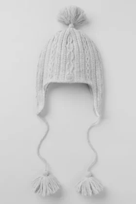Cable Knit Winter Bliss Earflap Mössor – Athletic Heather Grey