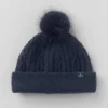 Cable Knit Winter Bliss Mössa – marinblå