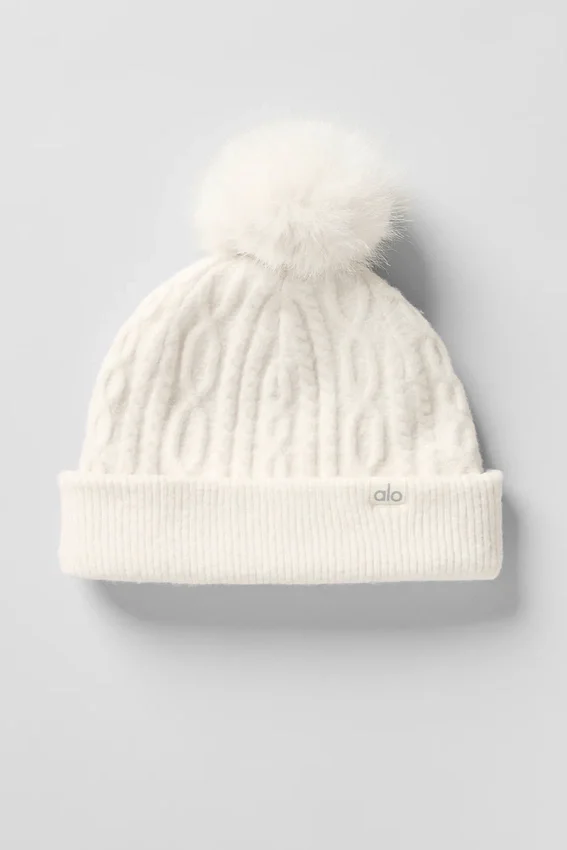 Cable Knit Winter Bliss Mössor – Ivory