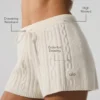 Cable Knit Winter Bliss Shorts – Ivory