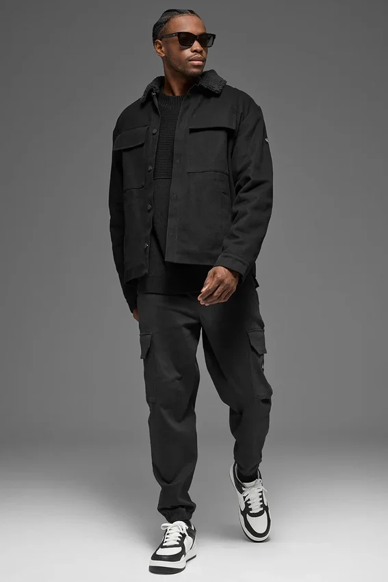 Canvas Utility Shacket – Svart