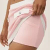 Capri-kjol i bomull och kashmir med High-Waist – Dream – solkysst rosa/vit