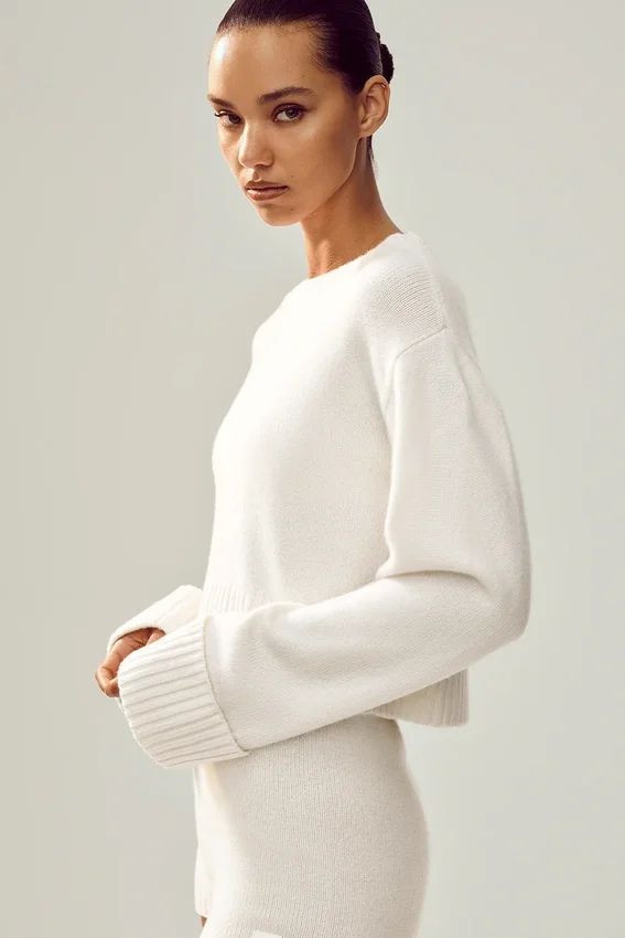 Cashmere Embrace-tröja – Ivory