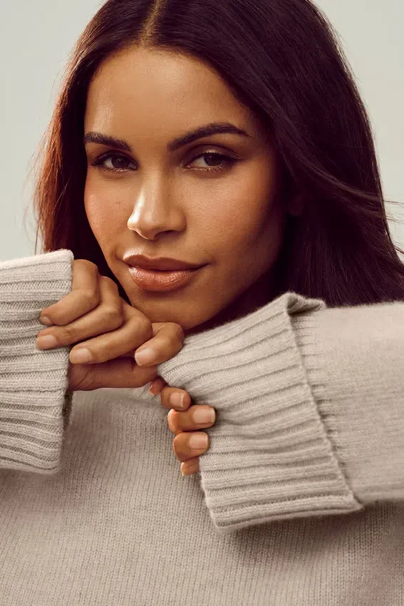 Cashmere Embrace-tröja – Oat Heather