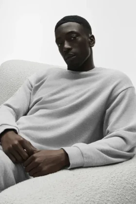 Chill tröja med rund hals – Athletic Heather Grey