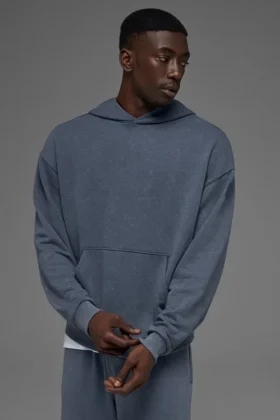 Chill Vintage Wash-huvtröja – Bluestone Wash