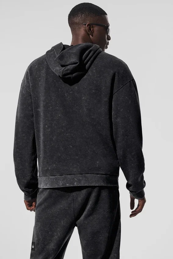 Chill Vintage Wash-huvtröja – svart tvätt
