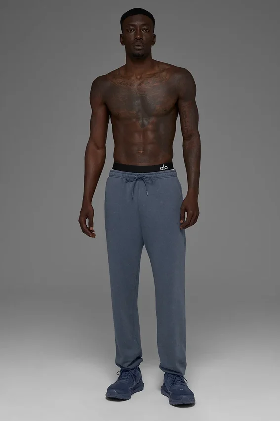 Chill Vintage Wash-mjukisbyxor – Bluestone Wash