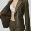 Cinch Blazer – Olive Tree
