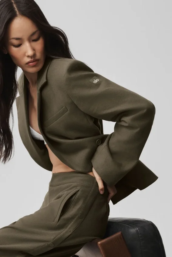Cinch Blazer – Olive Tree