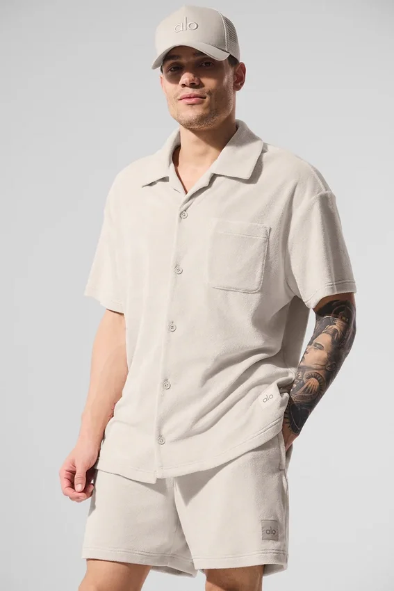 Coastal Terry Button up – Bone