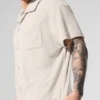 Coastal Terry Button up – Bone