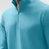 Conquer 1/4 Zip Reform långärmad tröja – Blue Breeze
