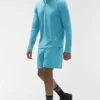 Conquer 1/4 Zip Reform långärmad tröja – Blue Breeze