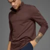 Conquer 1/4 Zip Reform långärmad tröja – Brownstone