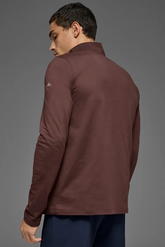 Conquer 1/4 Zip Reform långärmad tröja – Brownstone