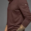 Conquer 1/4 Zip Reform långärmad tröja – Brownstone
