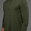 Conquer 1/4 Zip Reform långärmad tröja – Green Olive