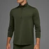 Conquer 1/4 Zip Reform långärmad tröja – Green Olive