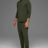 Conquer 1/4 Zip Reform långärmad tröja – Green Olive