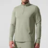Conquer 1/4 Zip Reform långärmad tröja – Limestone