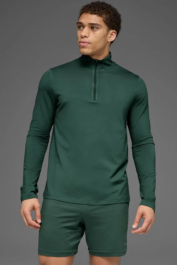 Conquer 1/4 Zip Reform långärmat – klövergrön