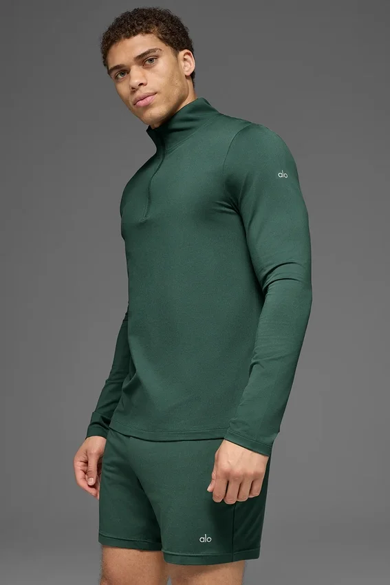 Conquer 1/4 Zip Reform långärmat – klövergrön