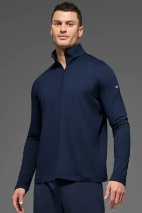 Conquer 1/4 Zip Reform långärmat – marinblå