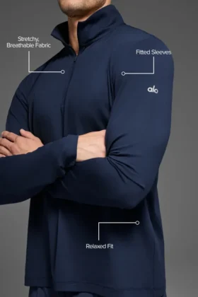Conquer 1/4 Zip Reform långärmat – marinblå