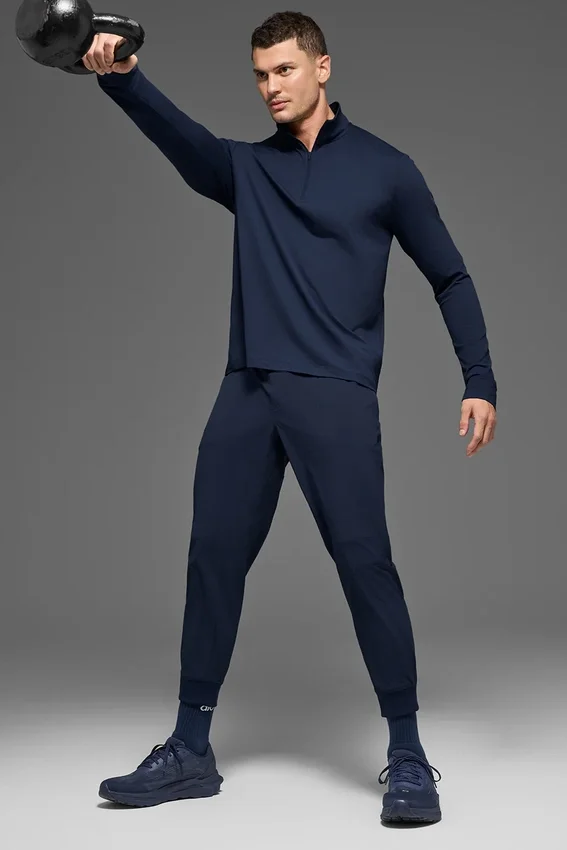 Conquer 1/4 Zip Reform långärmat – marinblå