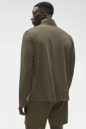 Conquer 1/4 Zip Reform långärmat – Olive Tree