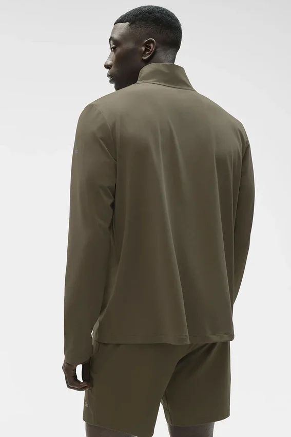 Conquer 1/4 Zip Reform långärmat – Olive Tree
