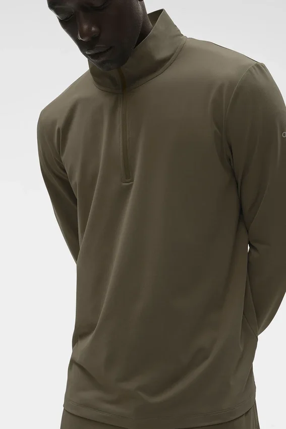 Conquer 1/4 Zip Reform långärmat – Olive Tree