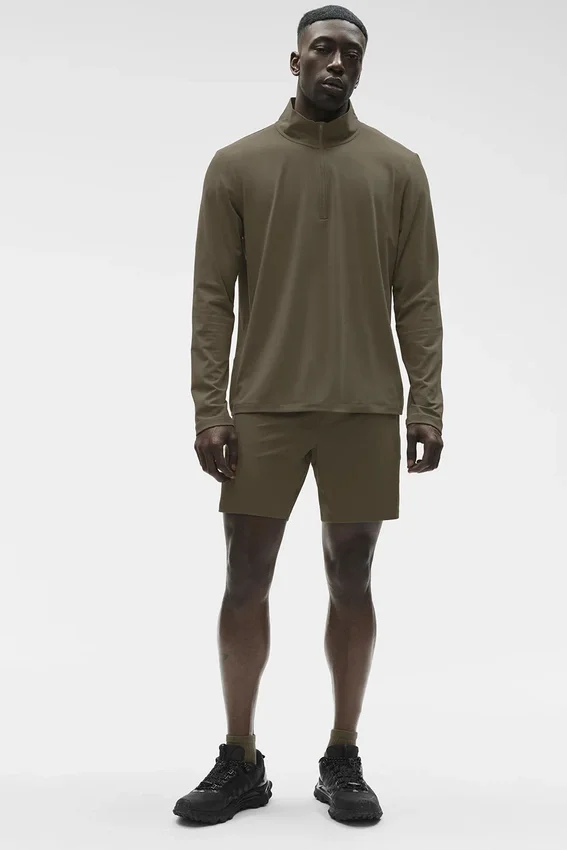 Conquer 1/4 Zip Reform långärmat – Olive Tree