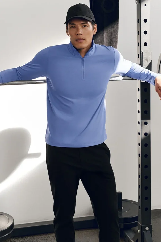 Conquer 1/4 Zip Reform långärmat – Provence Blue