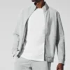 Conquer Max Mock Neck Full Zip – Athletic Heather Grey