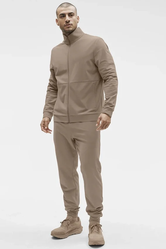 Conquer Max Mock Neck Full Zip – Gravel