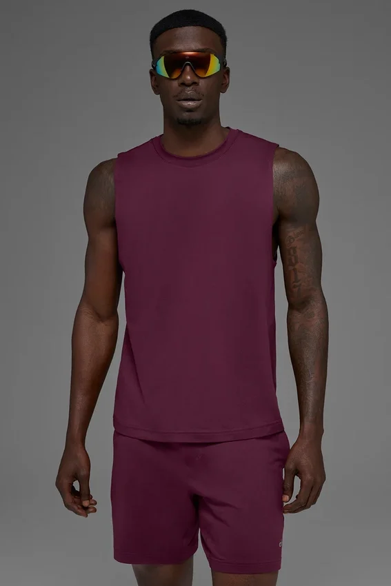 Conquer Muscle Tank – Burgundy