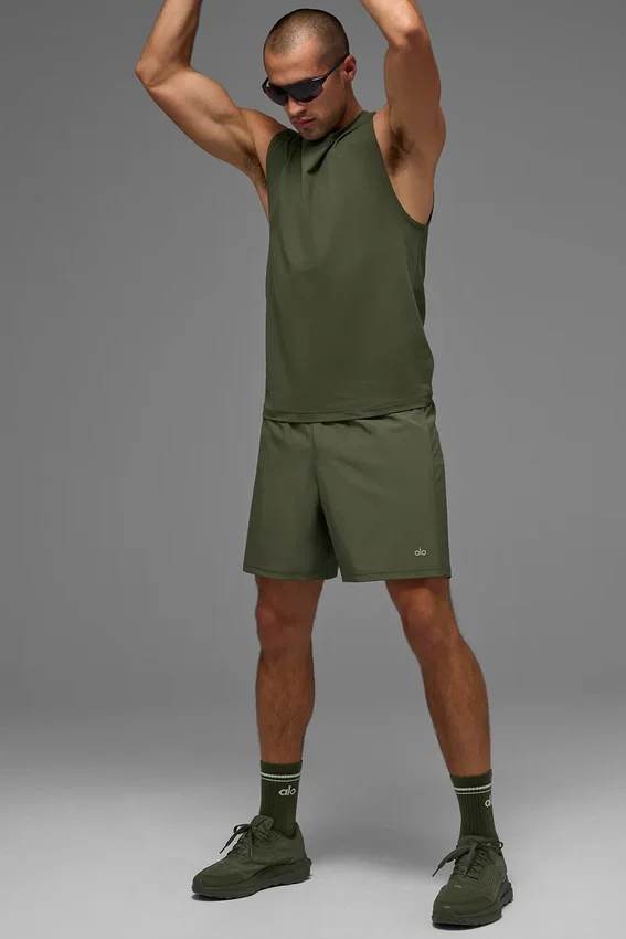 Conquer Muscle Tank – Green Olive