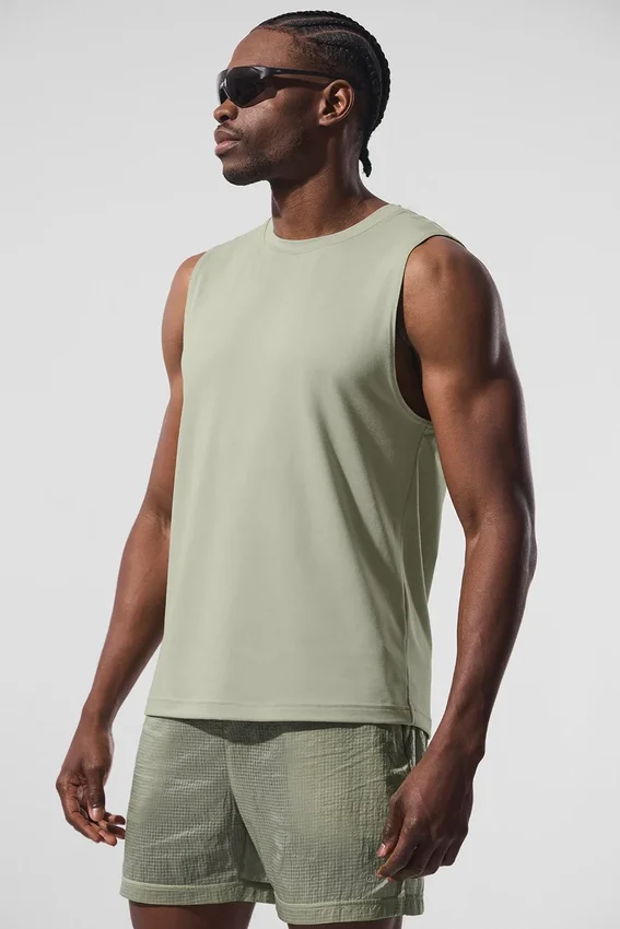 Conquer Muscle Tank – Limestone