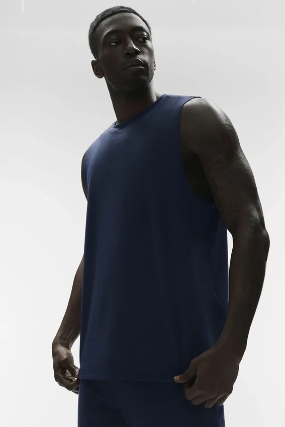 Conquer Muscle Tank – Navy
