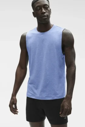 Conquer Muscle Tank – Provence Blue Heather