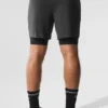 Conquer React 2-i-1 Performance-shorts – antracit/svart