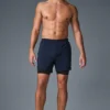 Conquer React 2-i-1 Performance-shorts – marinblå/svart