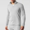 Conquer Reform långärmad tröja med 1/4 dragkedja – Athletic Heather Grey