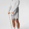 Conquer Reform långärmad tröja med 1/4 dragkedja – Athletic Heather Grey